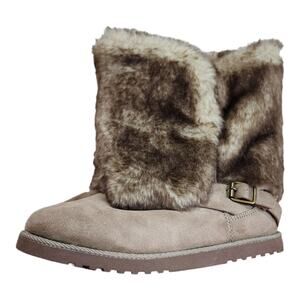 Olive & Edie Francesca Kids Faux Fur Winter Boots – Size 5M